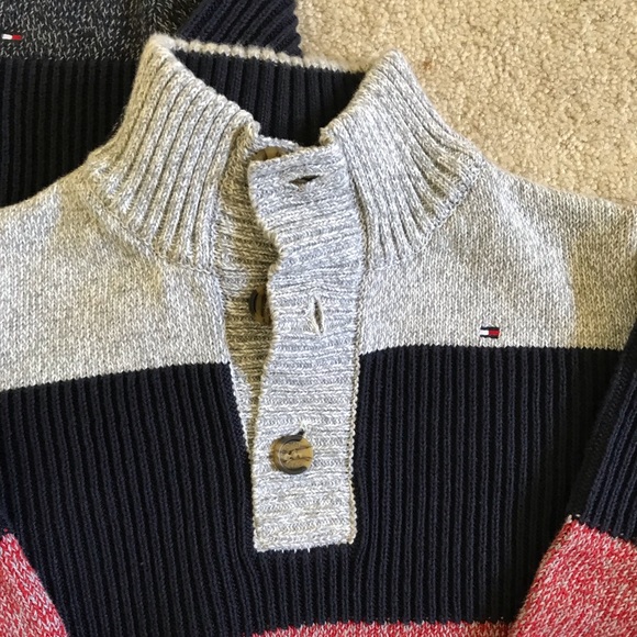 TOMMY HILFIGER BOYS’ SIZE 8/10 LONG SLEEVE MOCK NECK SWEATERS SET OF 2 - Picture 3 of 9